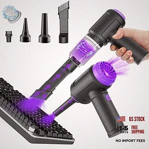 14500 Pa Computer Vacuum Cleaner Mini & 110000RPM Compressed Air Duster for