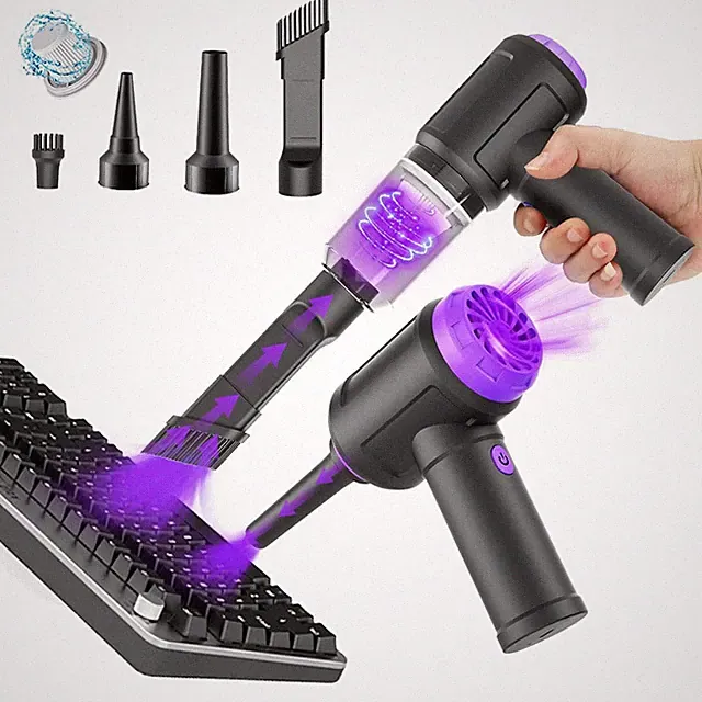 14500 Pa Computer Vacuum Cleaner Mini & 110000RPM Compressed Air Duster for K...