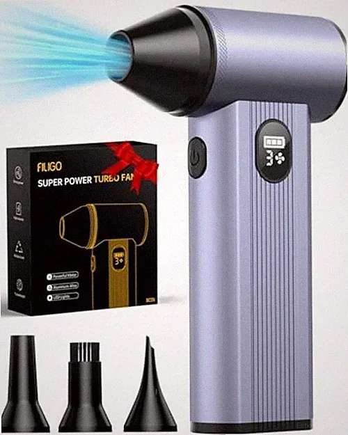 Compressed Air Duster with150,000RPM Brushless Motor, 8000mAh BC05-Purple