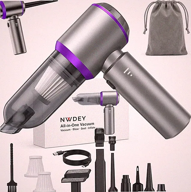 High Power Cordless Car Vacuum 20000Pa - Mini Handheld & Air Duster, 6000mAh