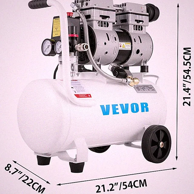 Succebuy 25/60L Air Compressor 110V/240V Silent Oil-Free Compressor 750W 1 HP fo