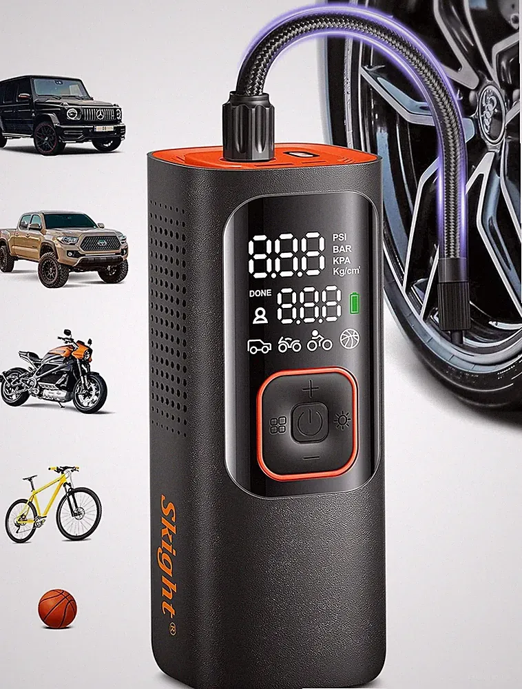 Tire Inflator Portable Air Compressor - Powerful 160PSI & 2X Faster, LCD Display