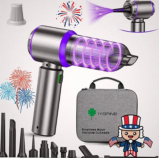 Vacuum/Air Duster 80,000RPM Super Power Mini Car Vacuum Cleaner 4-in-1 air Blowe